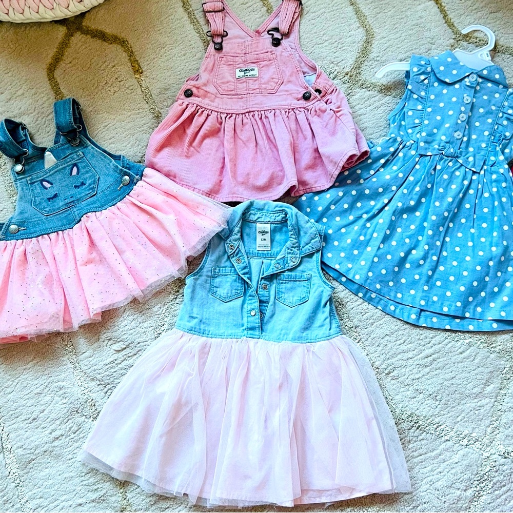 12 month girl clothes bundle! LIKE NEW!